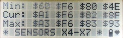 LCD raw multiplexed sensors.