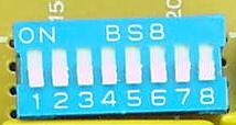 Low-profile blue dipswitch