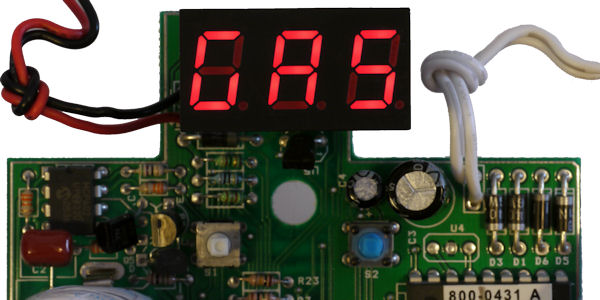 Gas detection displayed on LED