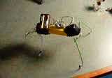 Click to see a movie of the walking robot actually carrying its power supply