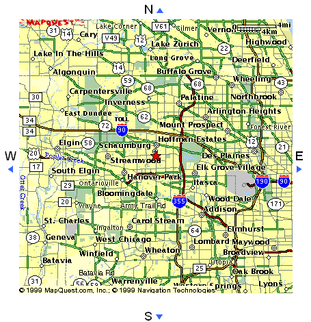 Map to Schaumburg