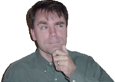 David Cook thinking about robots