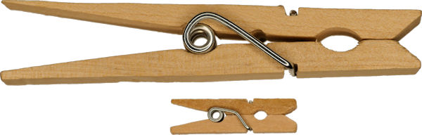 Regular clothespin versus mini clothespin