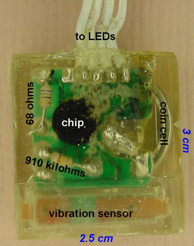 Epoxy-encapsulated circuit with a coin cell