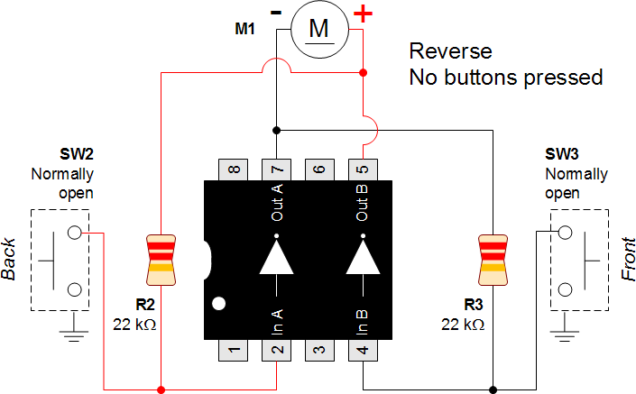 5 Reverse No buttons pressed