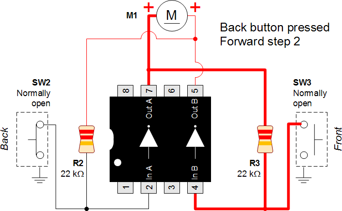 7 Back button pressed Forward step two