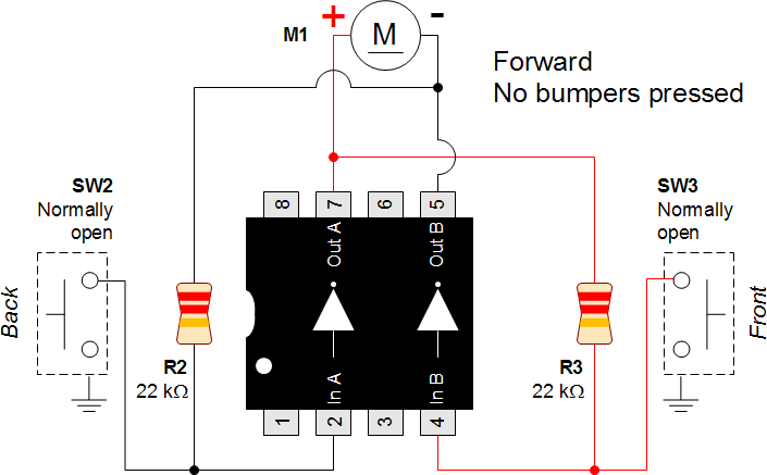 Back And Forth robot schematic animation