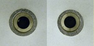 Left: Holes drilled perfectly center on an aluminum rod. Right: Same holes aligned to each other but not centered within the rod. Is that a big deal?