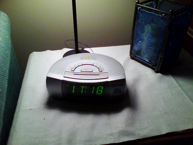 LED alarm clock visible