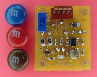 Reduced footprint circuit with m&m&rsquo;s candies to show scale
