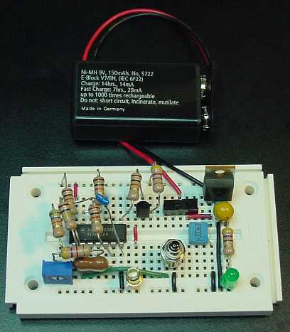 Infrared breadboard and battery