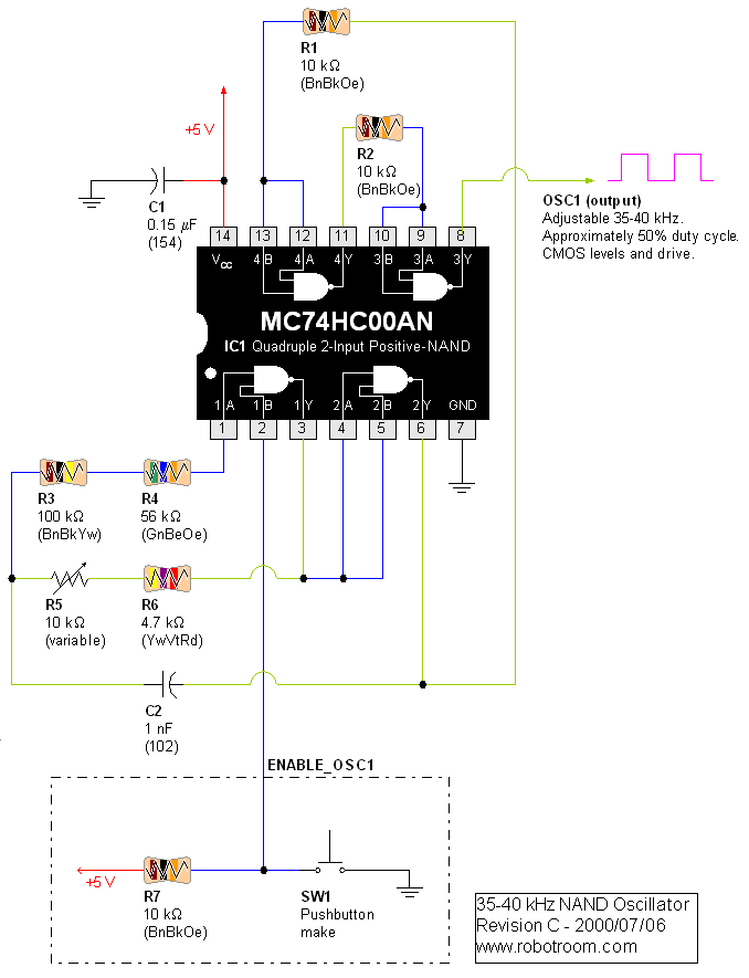 NAND oscillator schematic