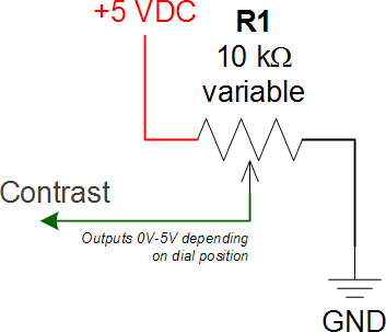 Contrast trimpot schematic
