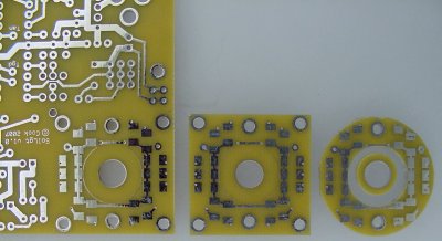 The ring light circuit is cut from a larger PCB and then the inner and outer dimensions are milled circular.
