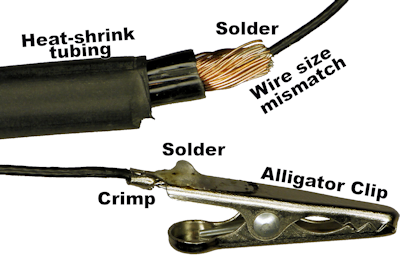Attaching alligator clip to igniter cable
