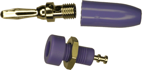 Colorful banana plug and jack