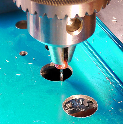 Milling notch in larger hole