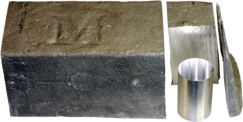 Cylinder machined from large magnesium cast ingot
