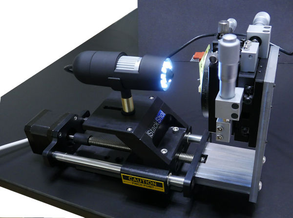 Cheap 5MP USB microscope mounted on StackShot