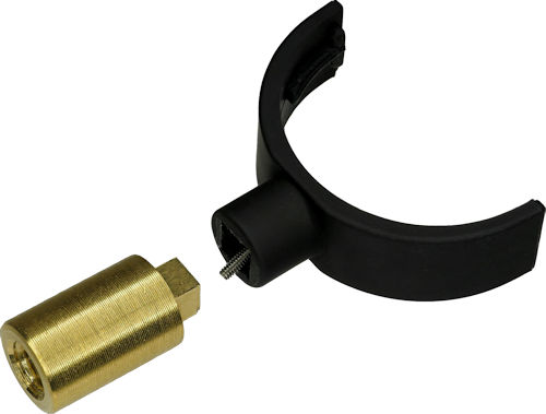 Microscope mount with homemade brass adapter