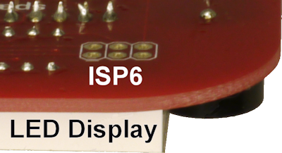 Programming connection behind LED display