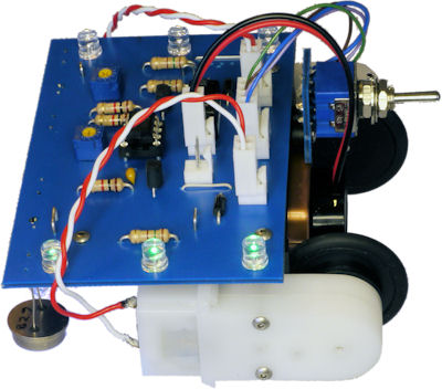 Rear wheel drive robot with blue printed circuit board
