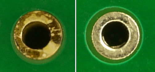 Lead free silver plating has oxidized Compare to leaded finish