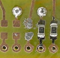 Solder paste for attaching resistors