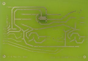 Etched PCB cleaned and ready