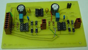 Completed one-sided circuit board.