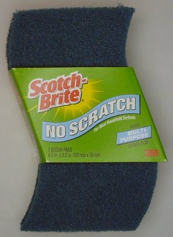 Scotch Brite No-Scratch multi-purpose scour pads.