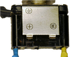 Printed markings on illuminated toggle switch
