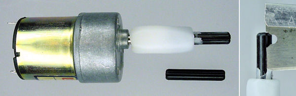 Lego cross-axle coupler. Right: ShapeLock doesn&rsquo;t bond with polypropylene.