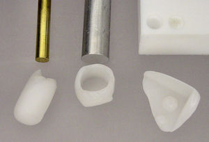 ShapeLock doesnt bond to brass, aluminum, or Teflon.