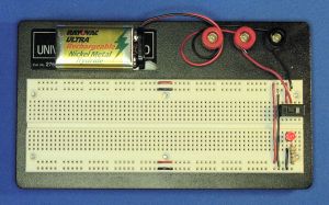 Solderless breadboard ready for action