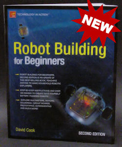 Robot Building for Beginners, Second Edition - Cover with new burst