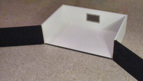 Finished egg nest attached to arena