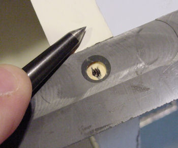 Mark hole and center punch it