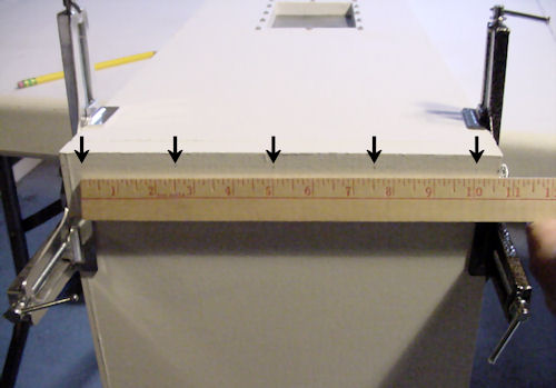 Marking hole positions with a ruler