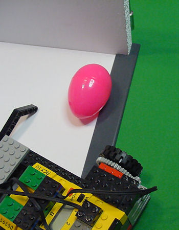 Plastic egg on nest lip