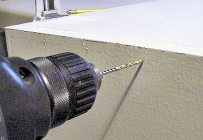 Pre drilling holes for wood screws