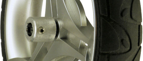 Compact coupler in Lego wheel