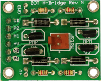 Low voltage high current bipolar motor H bridge