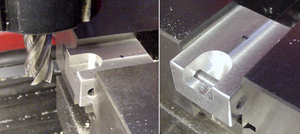 Milling slot for Lego hub and half bushings