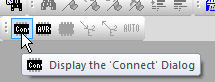 AVR Studio connect toolbar