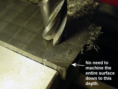 Machine only the portions of the scrap that will be used in the finished part.
