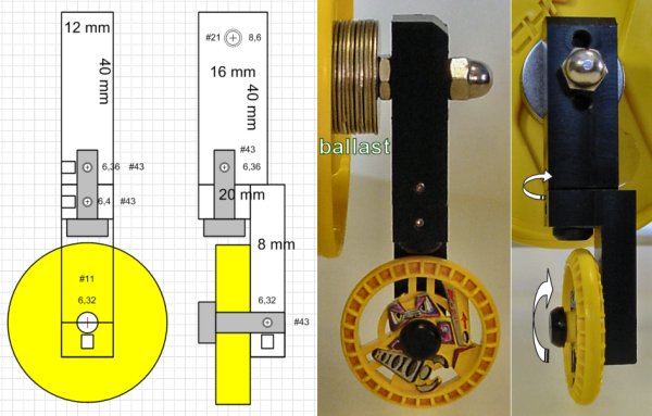 Robot wheel that pivots and rolls.