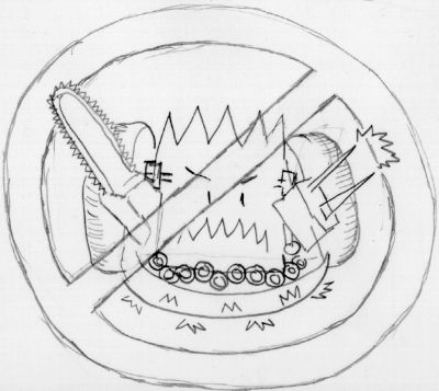 A mean robot that isn&rsquo;t qualified because it is designed to damage other robots