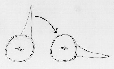 A side view of a Sumo robot that falls to position a scoop horizontally