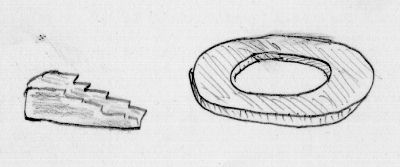 A lead weight and a washer